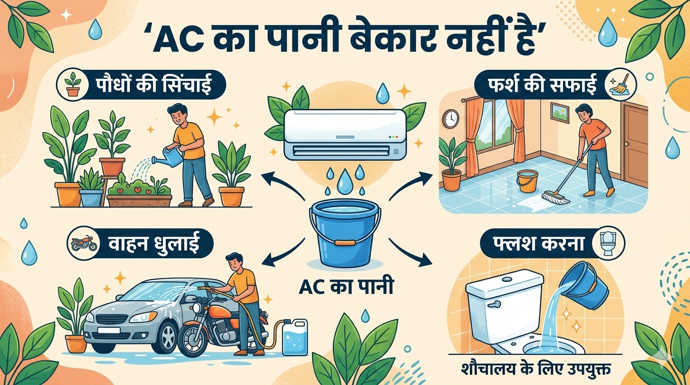 AC का पानी बेकार नहीं है