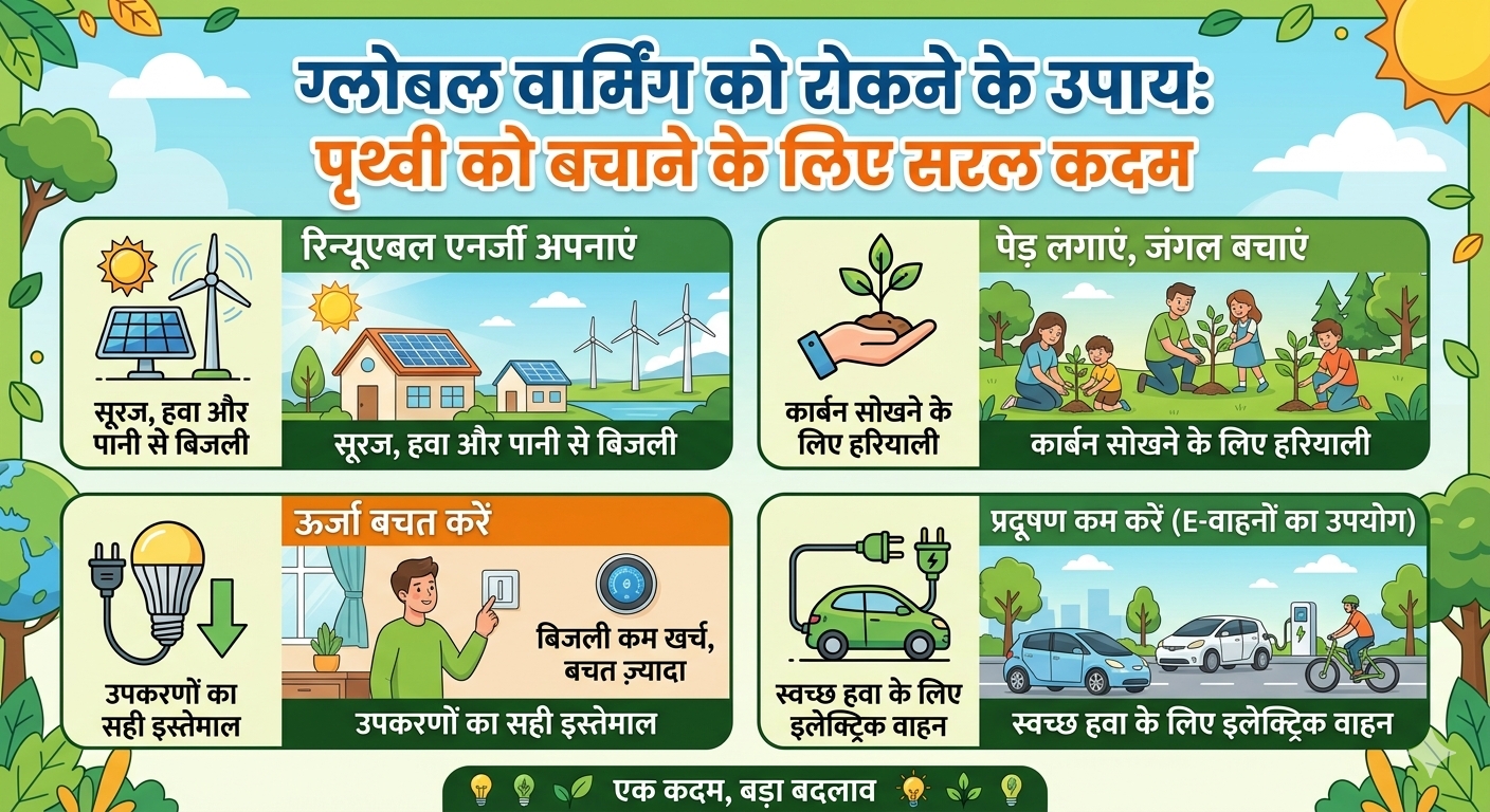 ग्लोबल वार्मिंग को रोकने के उपाय