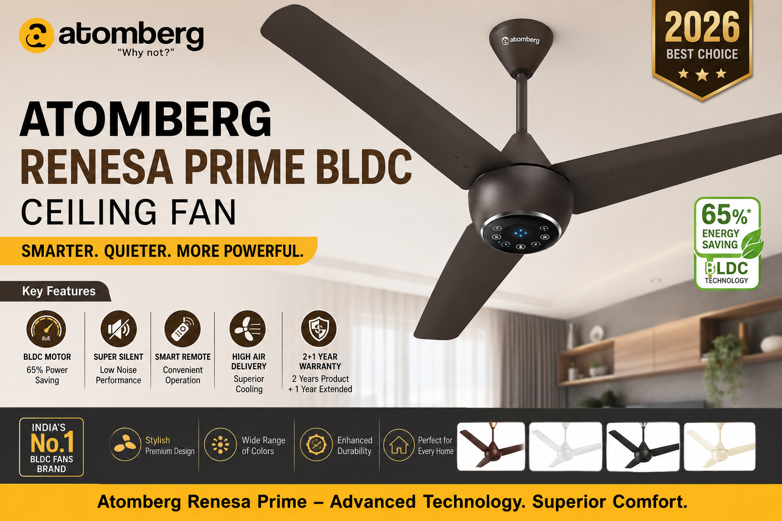 Atomberg Renesa Prime BLDC Ceiling Fan
